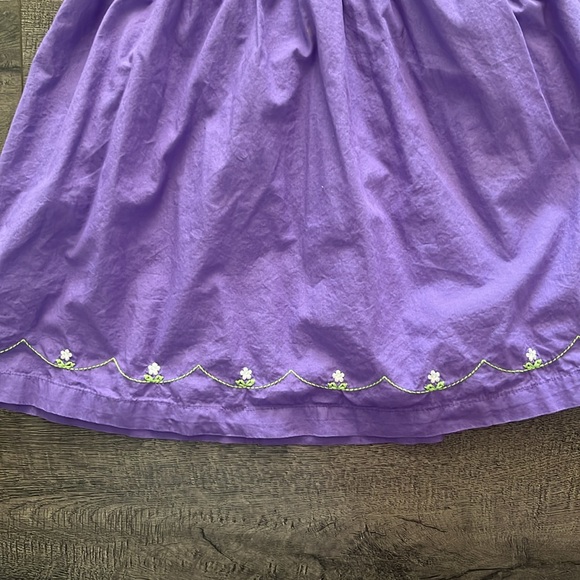 Purple Smock dress with white embroidered flowers 💜 - Picture 3 of 5